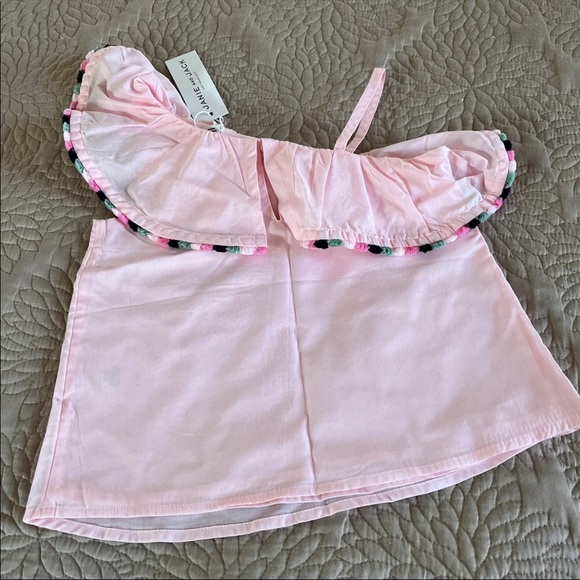 Janie and jack one ruffle shoulder top - Picture 2 of 10